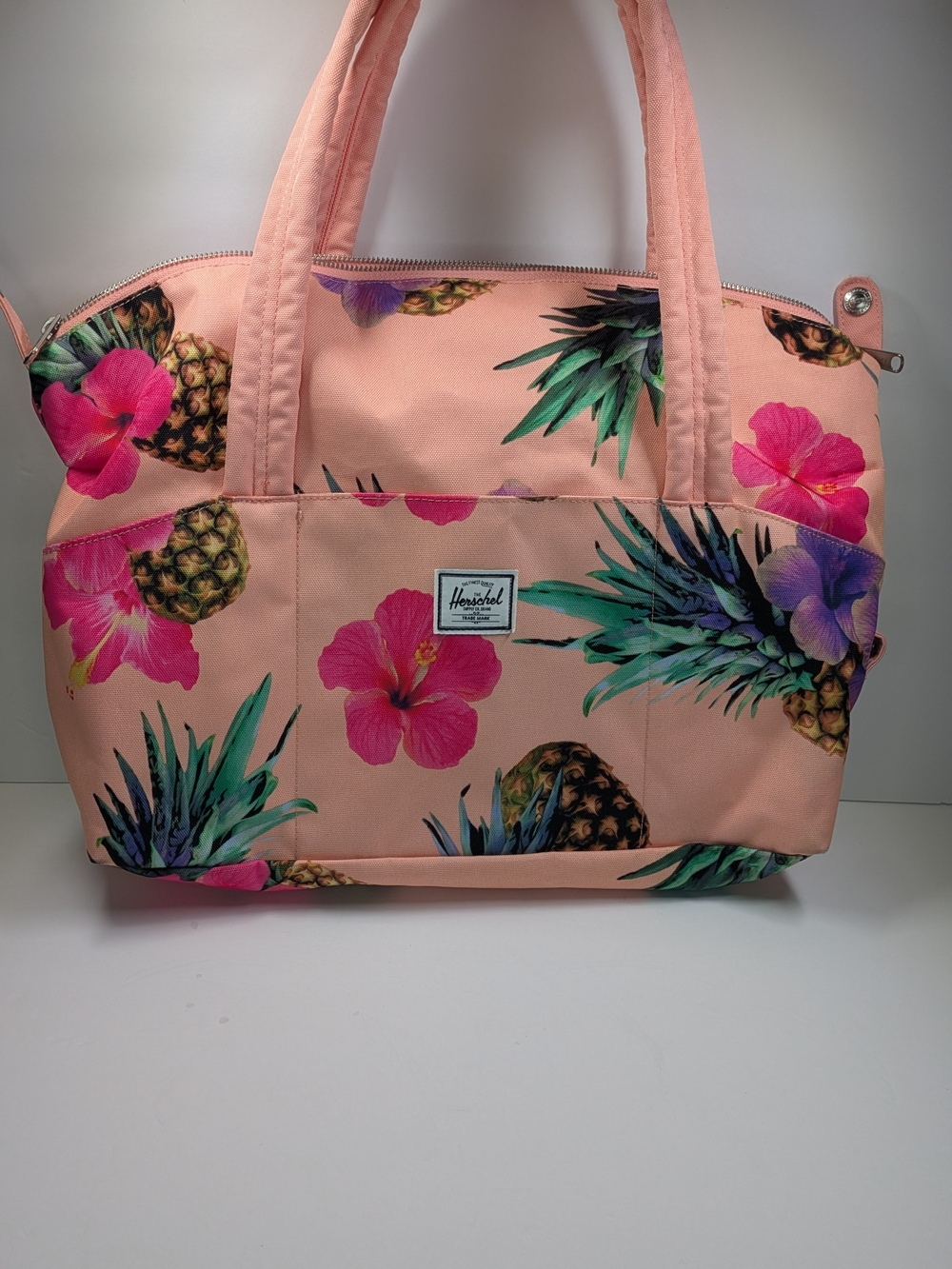 Herschel Supply Company Pink Tropical Floral Tote Bag